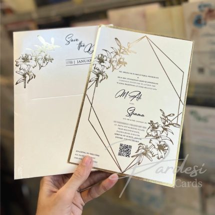 Single Flap Floral Envelope with PVC Printed Inner & Printed Belt