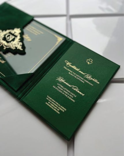 Luxury PVC Gold printed Invitation