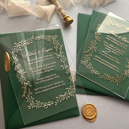 Luxurious Gold Acrylic Invitation
