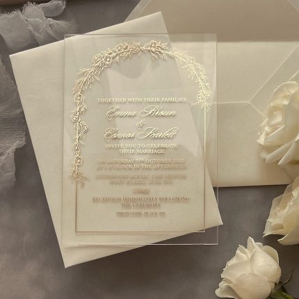 Golden Acrylic Invitation