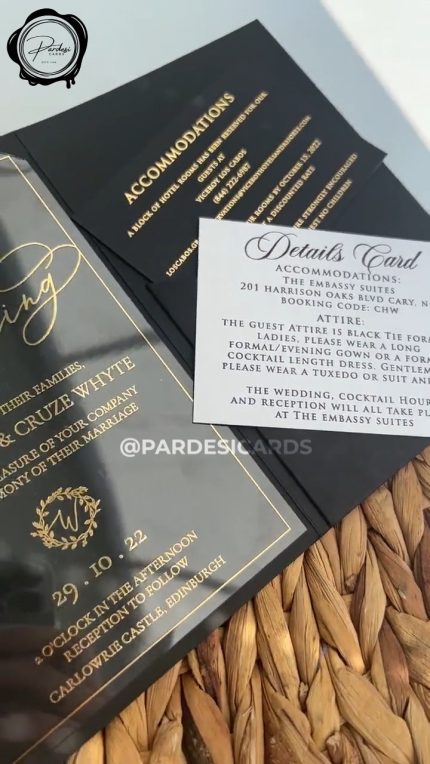 Simple PVC Invite with Printed Cover