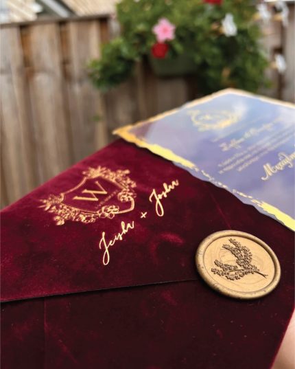 Luxury PVC Gold printed Invitation