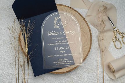 Luxury PVC Gold printed Invitation